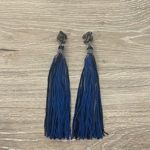 Chanel CC Long Tassel Earrings